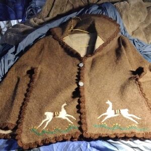 1970s Peruvian Llama Wool Poncho
